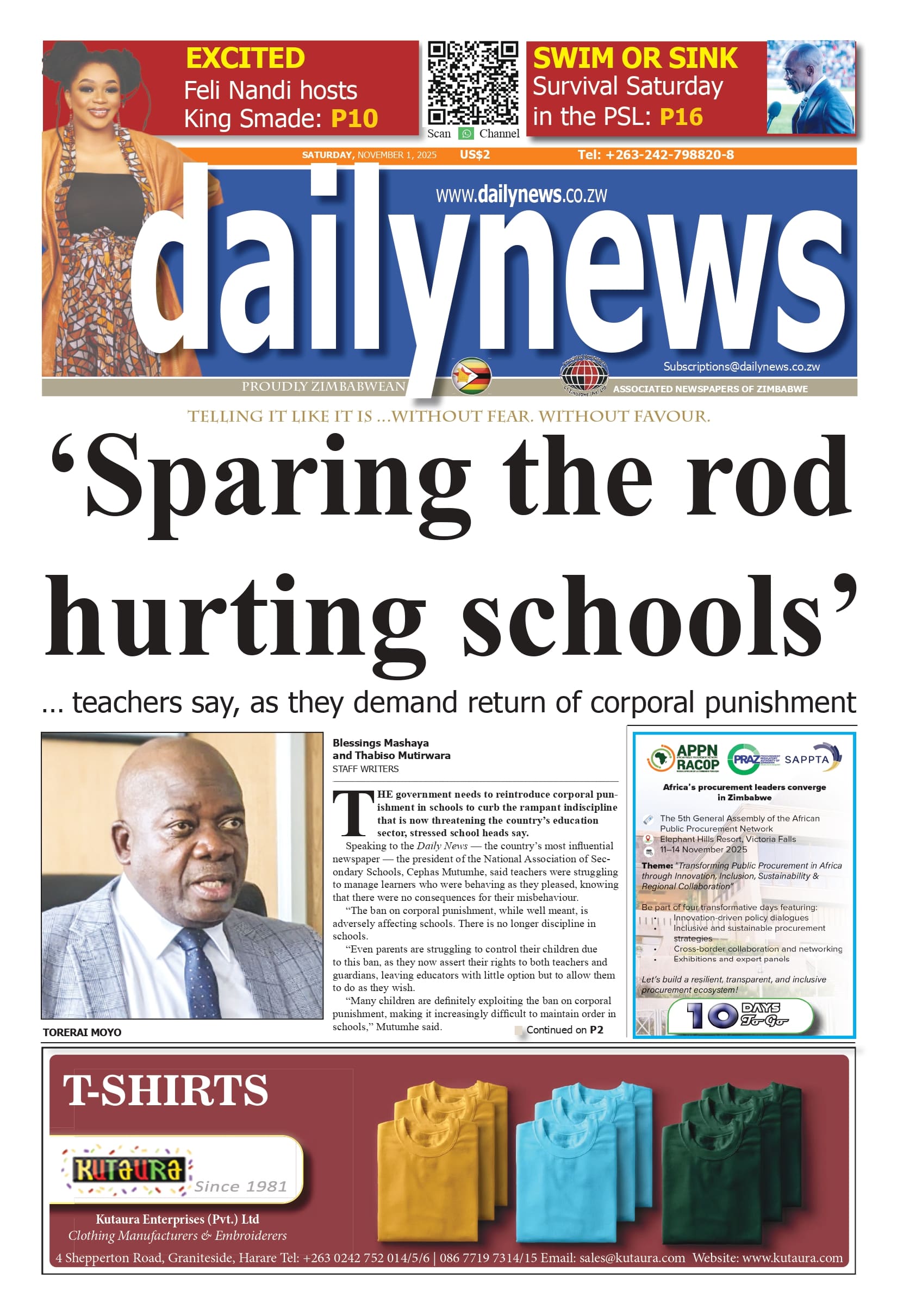 Saturday 1 November 2025